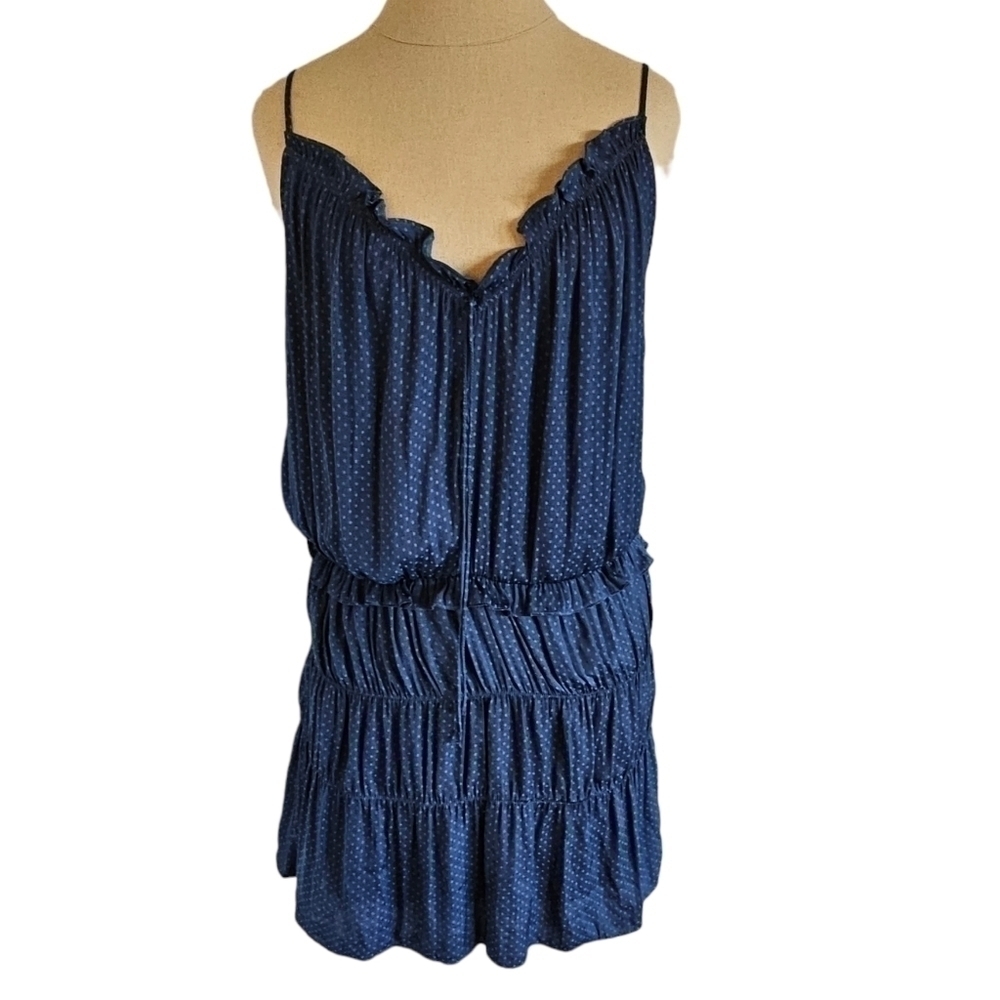 NSR Smocked Waist Blue Mini Dress Size L